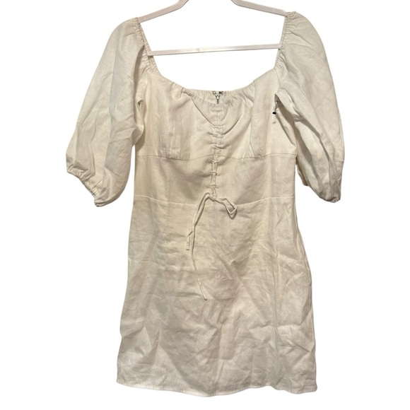 Reformation Kathryn Linen Dress white 10 - Picture 9 of 12